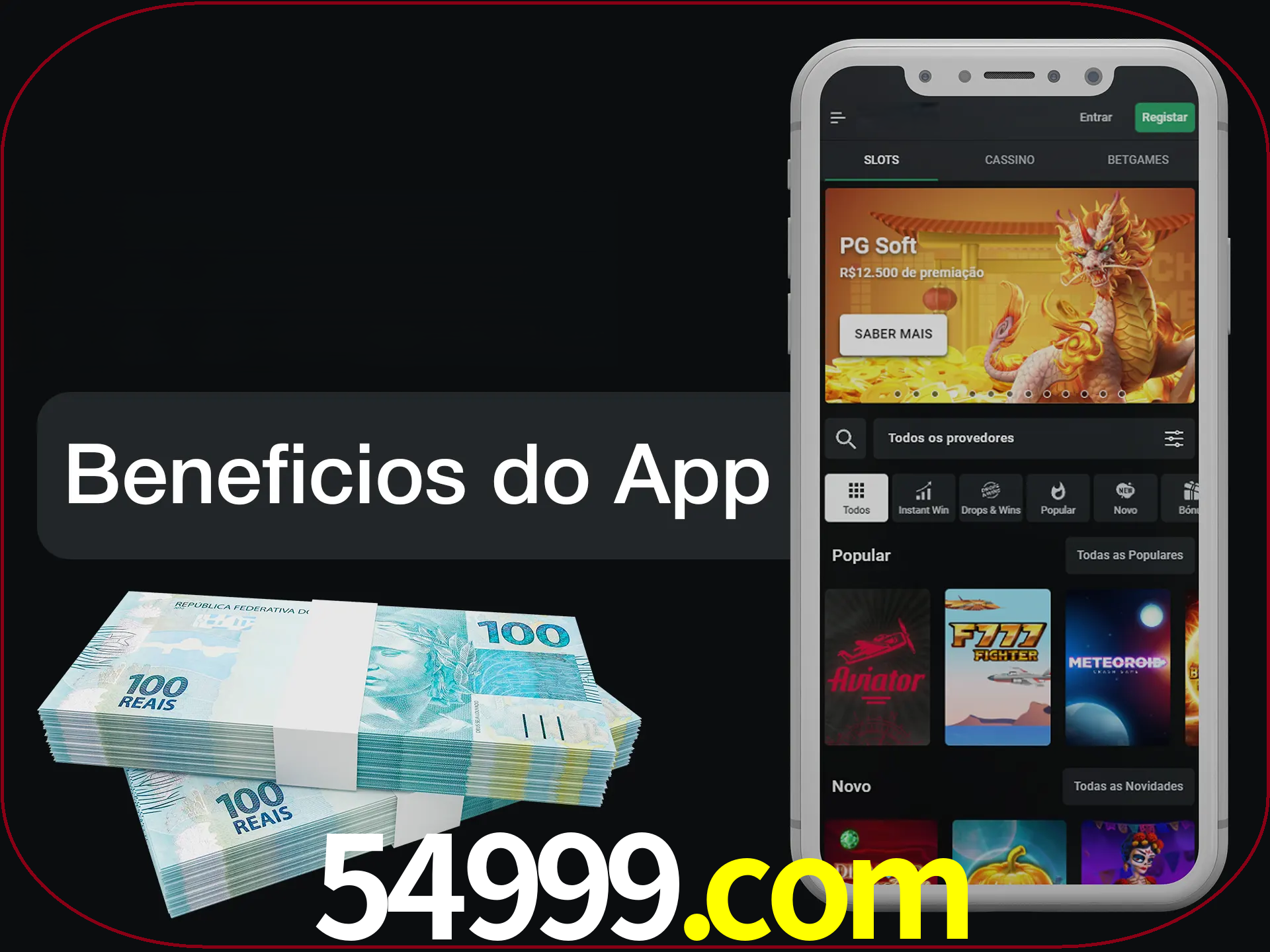 Obtenha todos os benefícios usando o aplicativo.