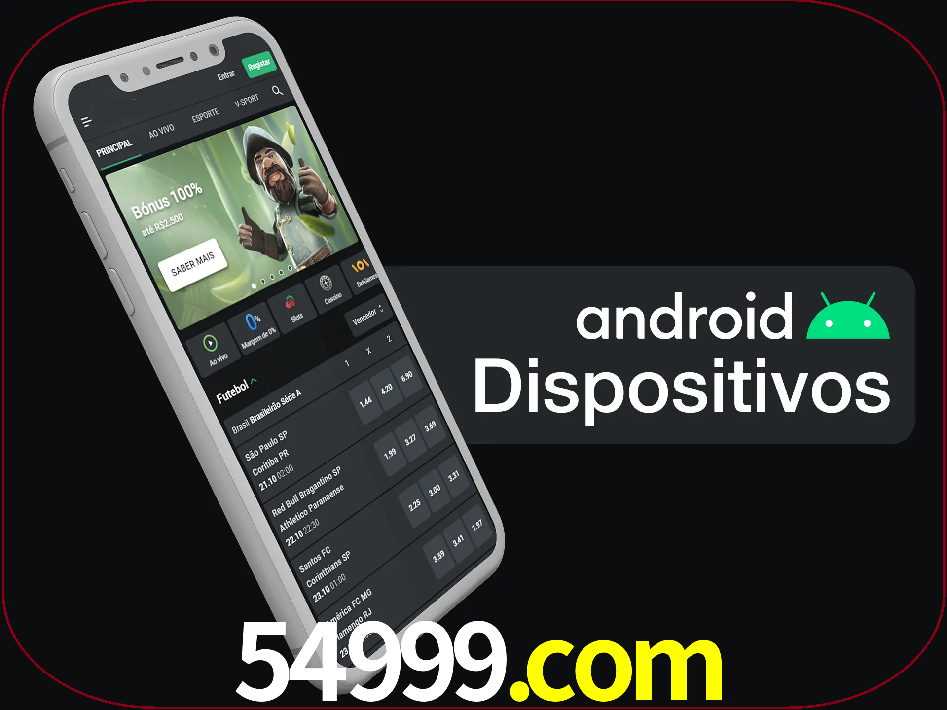 O aplicativo suporta a maioria de todos os dispositivos Android.